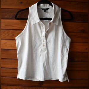 NWT- Banana Republic Women's Cream Button Down Polo Top
